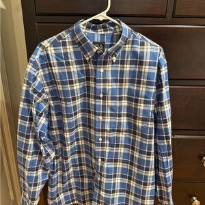 Jos. A. Bank Blue and White Plaid Button-Down Shirt